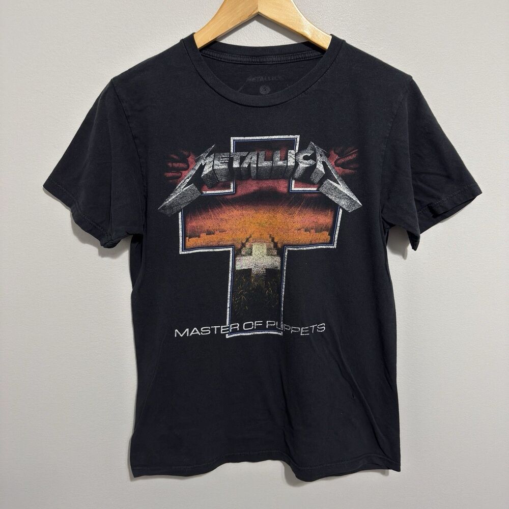 Metallica Master of Puppets T-Shirt Men’s Small Black Metal Rock Band